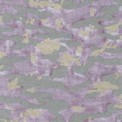 Tessuto Camo Isole Grey Lavander and Gold